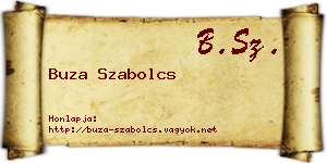 Buza Szabolcs névjegykártya