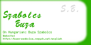 szabolcs buza business card